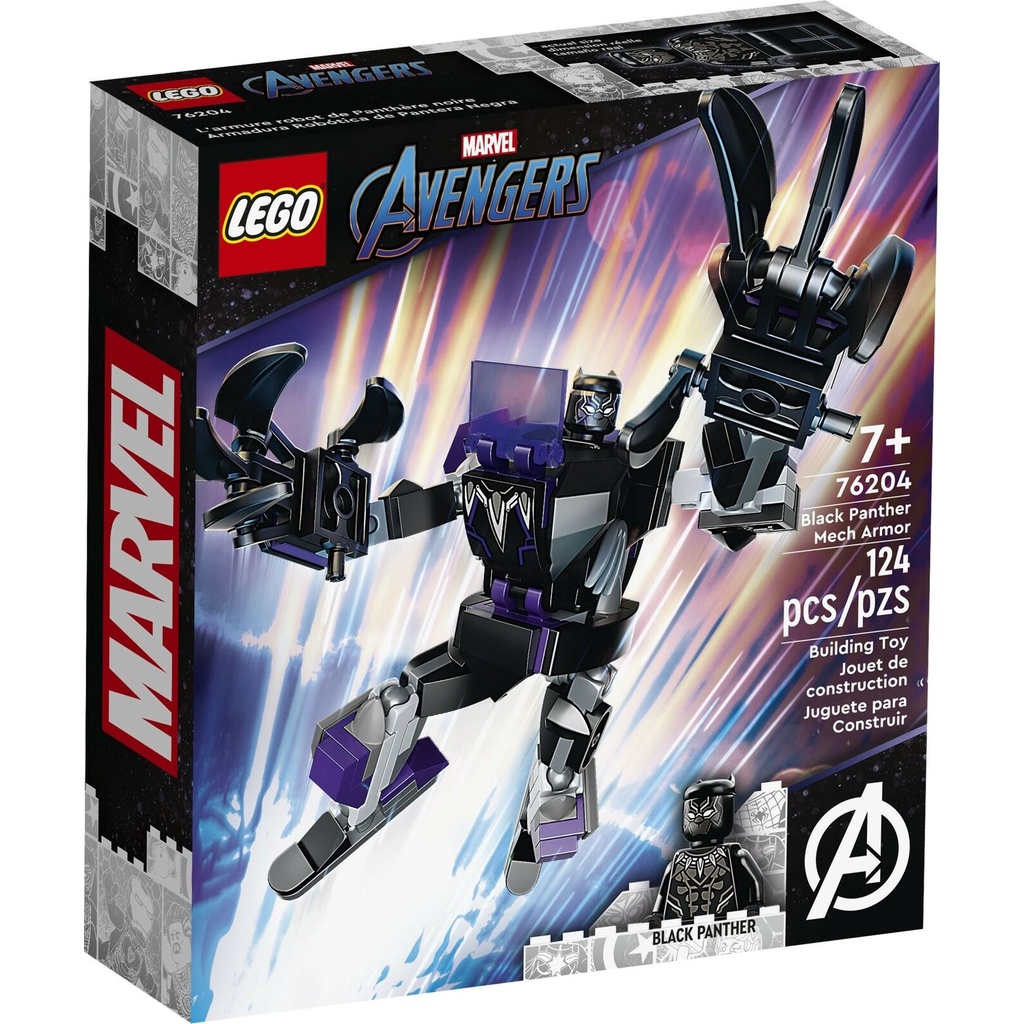 LEGO Marvel Superheroes - 76204 Black Panther Mech Armour Set Robot Armor Original Brick Avengers En