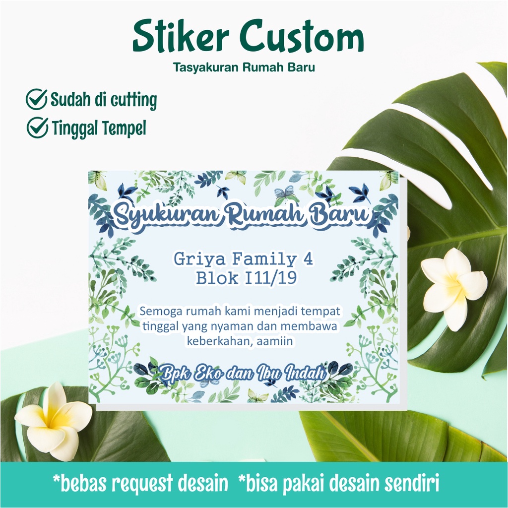 Stiker Custom/ Stiker Pindahan Rumah/ Stiker Bento/ Stiker Nasi Kotak