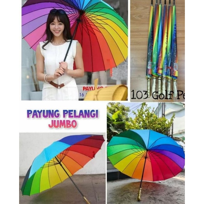 PAYUNG PELANGI JUMBO | PAYUNG PELANGI | PAYUNG JUMBO