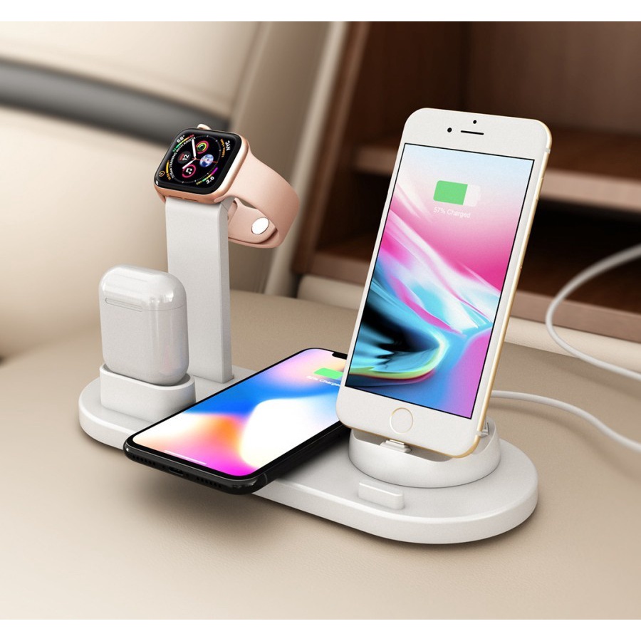 6in1 Charger Stand Wireless - Wireless Charger Dock Station 6in1