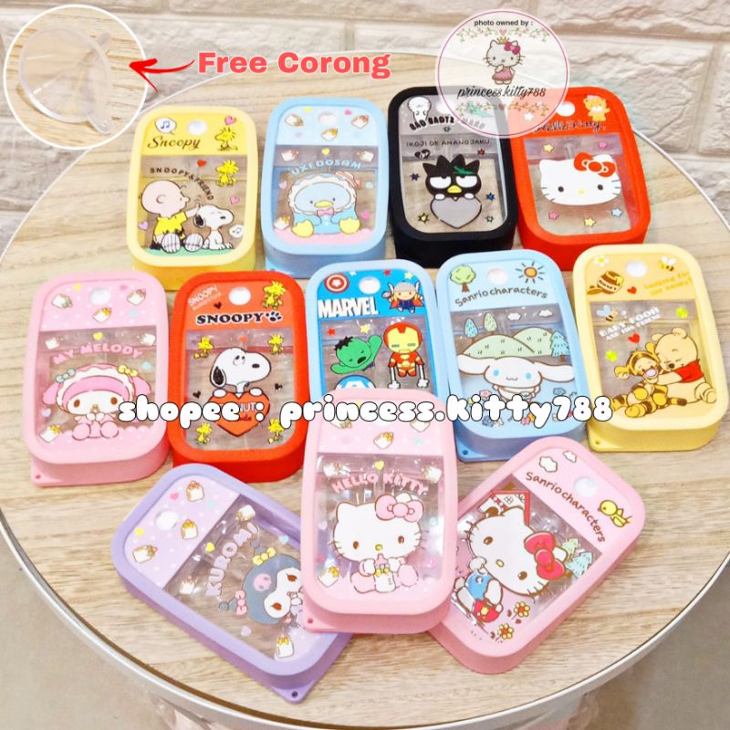 BOTOL KOSONG SPRAY + SARUNG + GANTUNGAN+FREE CORONG MINI / GANTUNGAN TAS BOTOL SPRAY HAND SANITIZER 