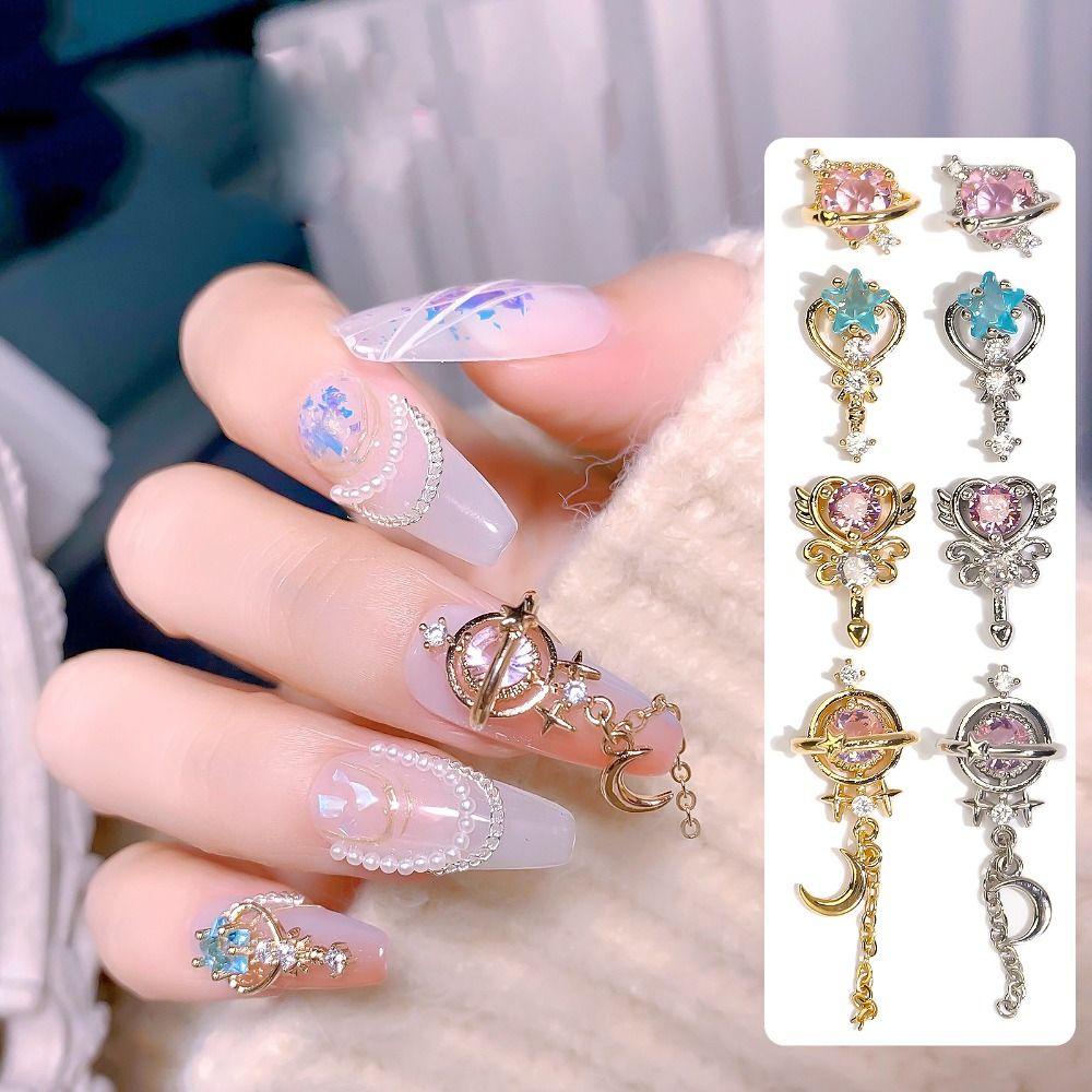 Mxbeauty Dekorasi Nail Art Kecantikan Gadis Cinta Dekorasi Natal Alloy Zirkon Aksesoris Kuku Rhinestones Kuku