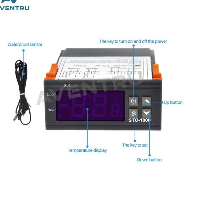 Thermostat Termostat Hygrostat Digital STC 1000 Pengatur Suhu - STC3028