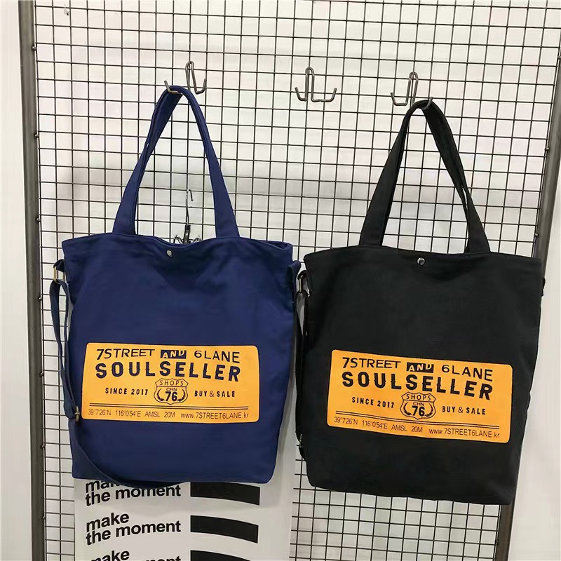Tote bag import TAS KULIAH /shoulder bag import/top handle bag BLACK