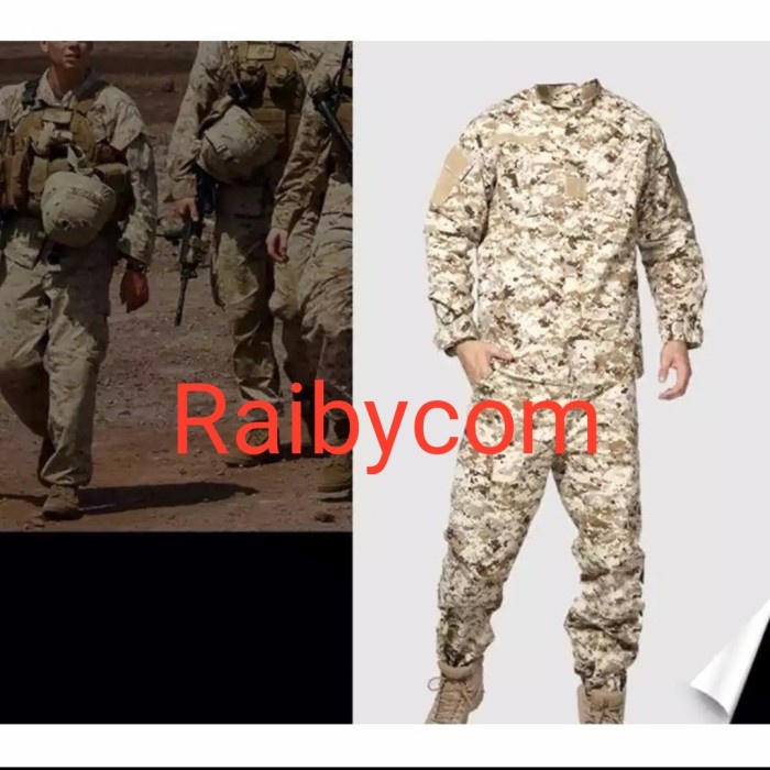 Combat Suit BDU Military Uniform Arsoft Import Seragam tactical army - Desert Marpat, M