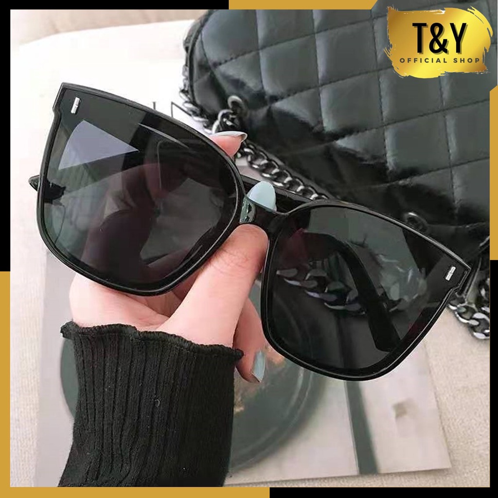 T&amp;Y Kacamata Hitam Wanita Square Korea Style 6599 Kaca Mata Pria Bentuk Kotak Korean Fashion Anti UV Sunglassess Eyewear Kucing Design Retro Murah Import