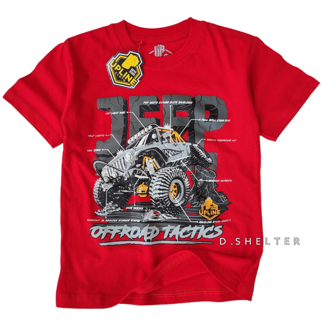 KAOS DISTRO ANAK UPLINE RED OFFROAD / D.SHELTER