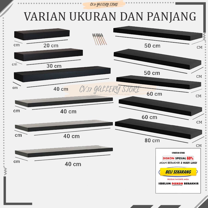 Rak Papan Hiasan Ambalan Hambalan Lebar 12CM Tempat penyimpanan make up Makeup Kosmetik  Bumbu Dapur Buku Bunga Dekorasi Dinding Tembok Dingding Tempel Ruang Tamu Kamar Tidur Cowok Cewek Kayu Jati Belanda Susun Serbaguna Minimalis Putih Tanpa Bor Murah 12