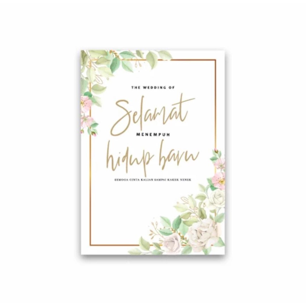 Kartu Ucapan Happy Wedding, Happy Born Day untuk Perlengkapan Kado