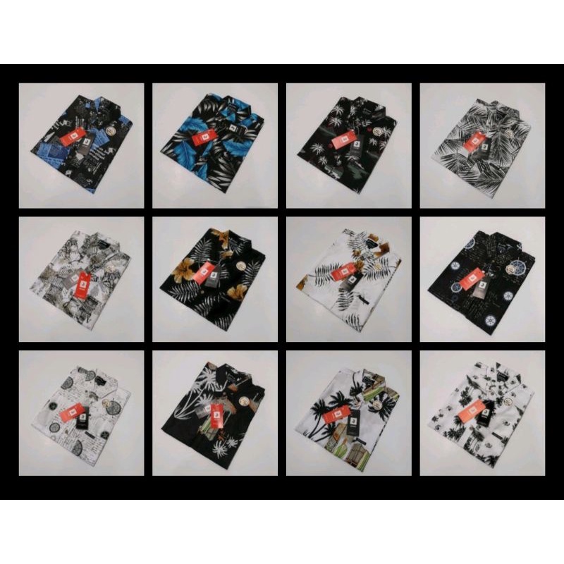 kemeja Distro Motif Surfing(bisa COD & pilih Motif) kemeja pria motof surfing Hem pria original Bran