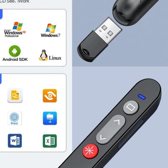 Laser Pointer Presentasi Wireless Clicker Pen Powerpoint Presenter