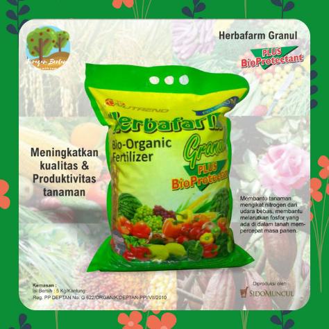 Pupuk Organik Granul Herbafarm Granul 5 Kg