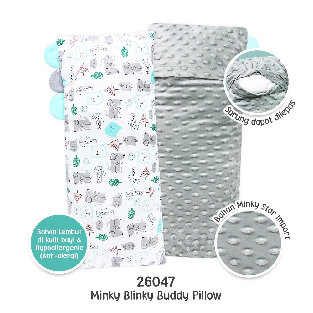 Kiddy Bantal Guling Bayi / Bantal Anak Serbaguna / Minky Blinky Buddy Pillow / 26047