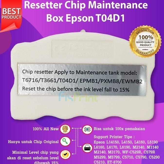 Resetter Maintenance Box T04D1 T6714 T6716 Epson WF-C5290 C5790 L5190