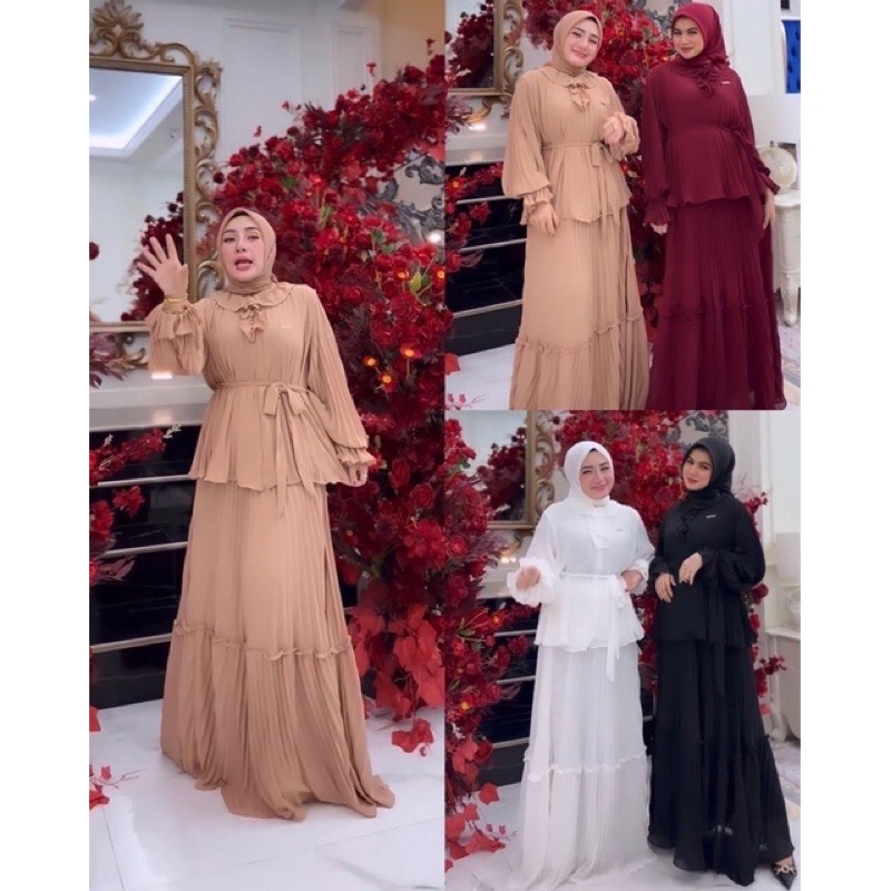 ONE SET ROK PLISKET POLOS BY SHELLASAUKIA ORIGINAL