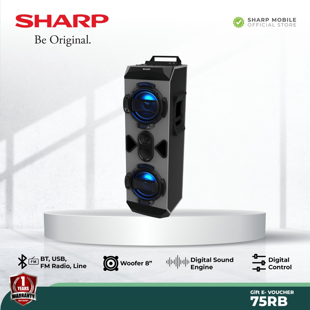 SHARP Active Speaker Pro Series CBOX-GSPRO8SB