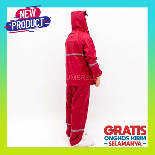 Jas Hujan Premium Kualitas Bagus Dewasa Jumbo Ponco Kangguru T3X5 Jubah Murah Gamis Wanita Polos Set