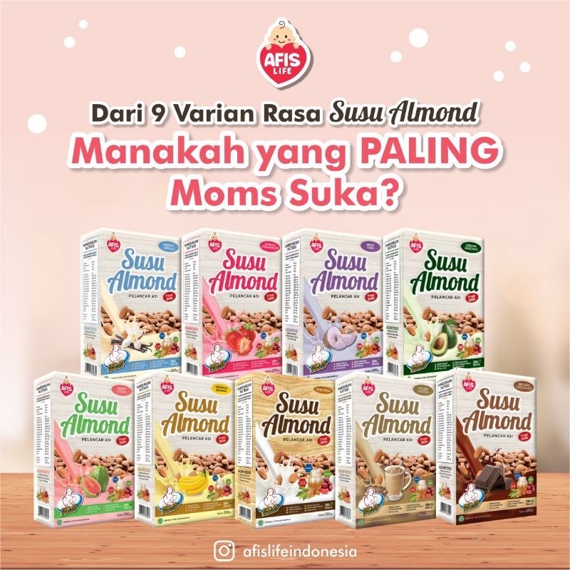 Best seller susu afis almond pelancar asi terbaik - susu almond busui