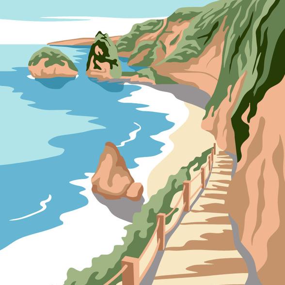 

Paint by Numbers Kit: Nusa Penida Series - Diamond Beach | PaintIncID - TANPA KUAS