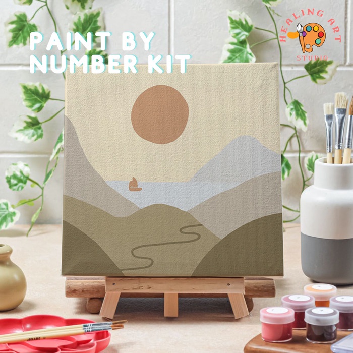 

Paint By Number Lukisan Gunung Mountain Canvas 20X20 Cm