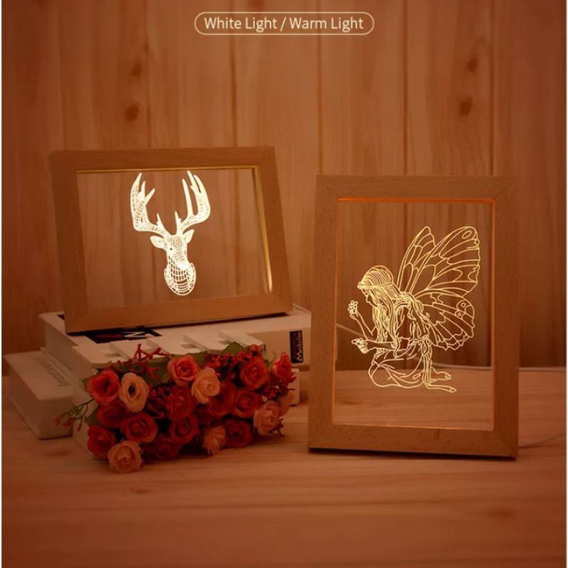 A4 Led Frame / Bingkai Led Acrylic DIY / Lampu Hias Acrylic / Stand Led acrylic