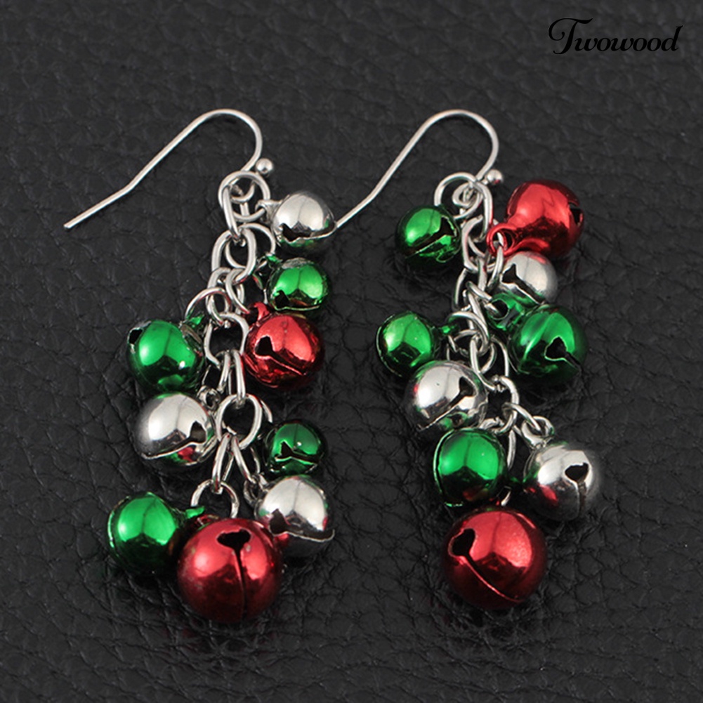 Anting Hook Panjang Desain Lonceng Natal Untuk Wanita