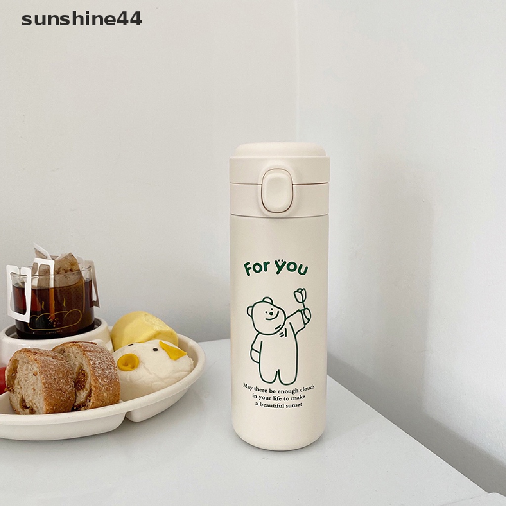 Sunshine Botol Minum Thermos Portable Gaya Korea Kapasitas Besar Anti Bocor