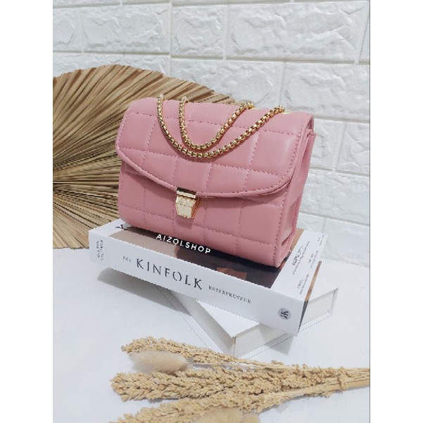 tas wanita FELI  tas selempang rantai tas wanita murah tas viral