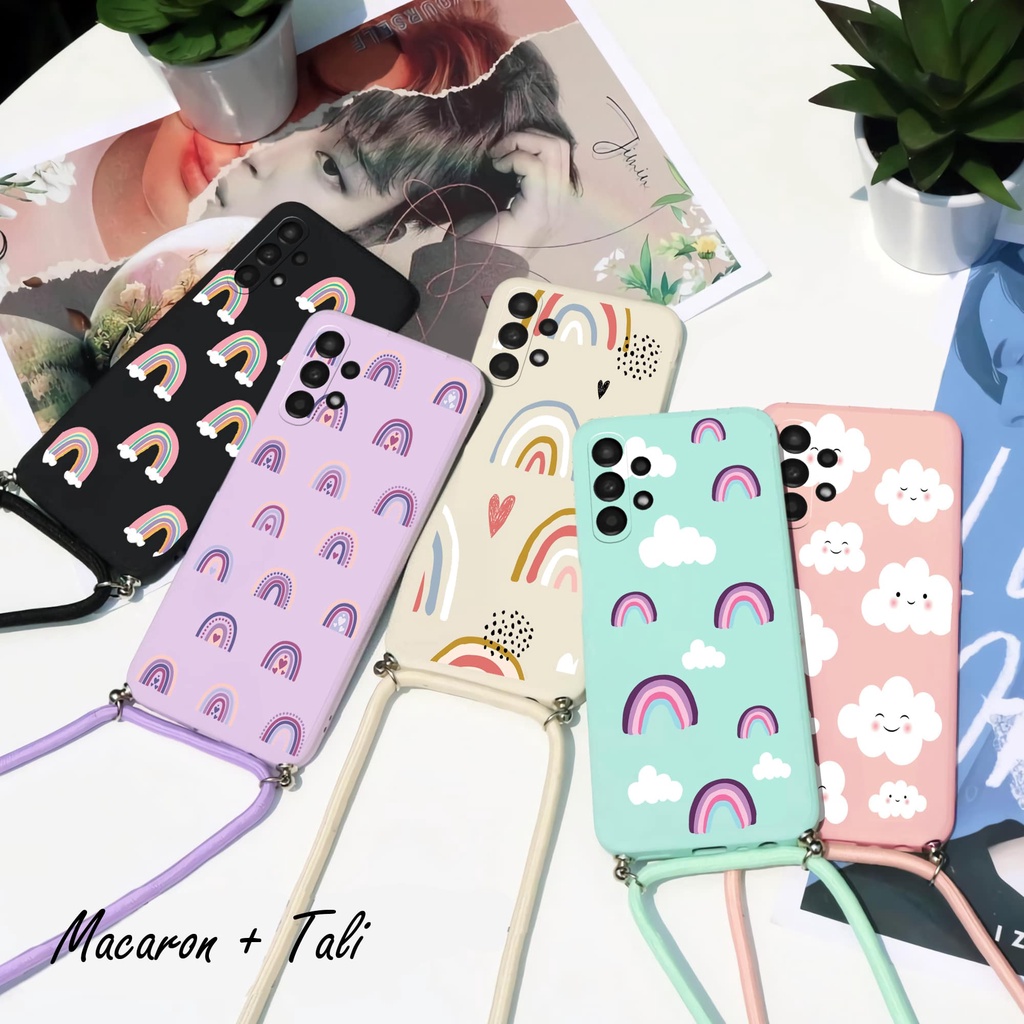 Sling Case Macaron Softcase Tali (UV023) Samsung A33 A13 A14 A73 A53 A23 A32 A52 A52S A72 A22 4G A22 5G A12 M12 A02S A03S A03 CORE A71 A51 A10 M10 A11 M11 A20 A30 A30S A50 A50S A21S A20S