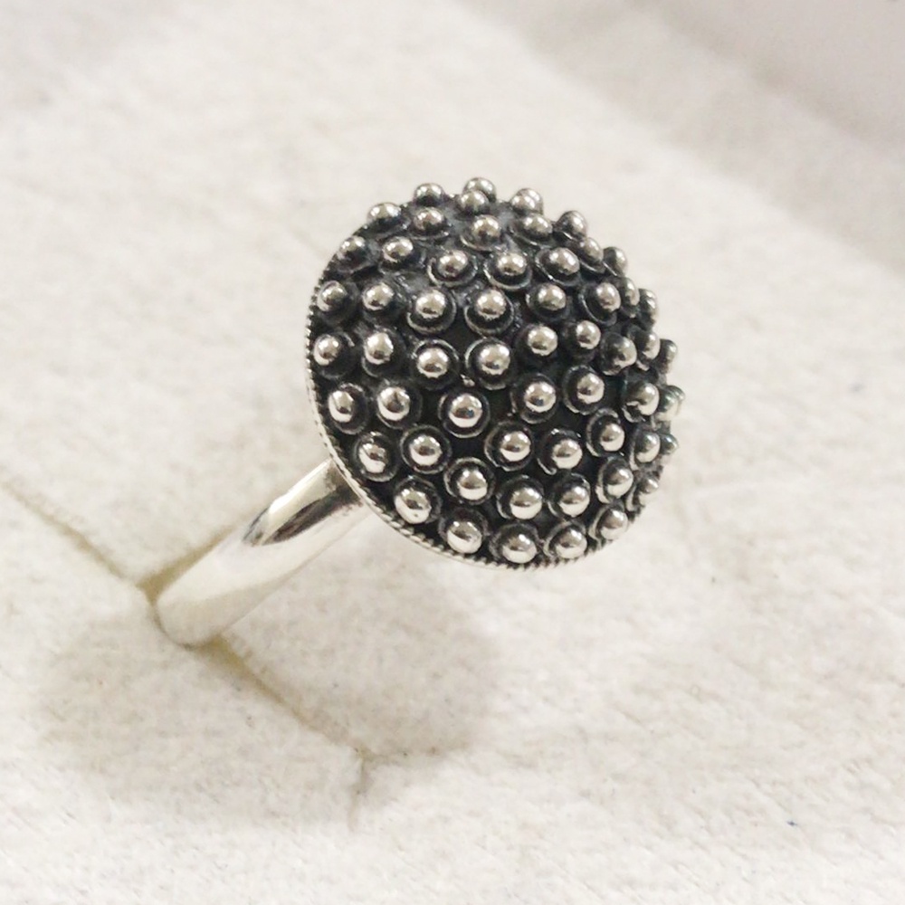 Cincin Ring Perak silver Bali 925 Bun Bun Pentol Bakar Wanita Cewek Keren Custom