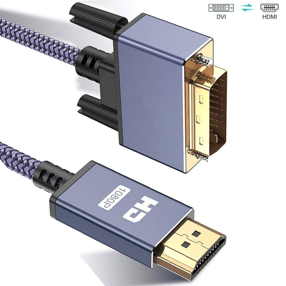 Preva Proyektor Kabel HDMI to DVI HD 1080P Bi-Directional DVI-D24+1Ke HDMI