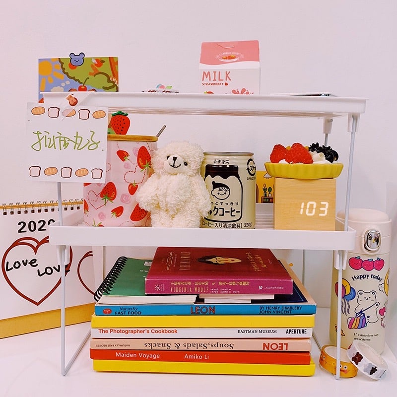 LIN097 - Rak Meja Lipat Rak Stationery Storage Desk Organizer Rak Mini Meja Kerja