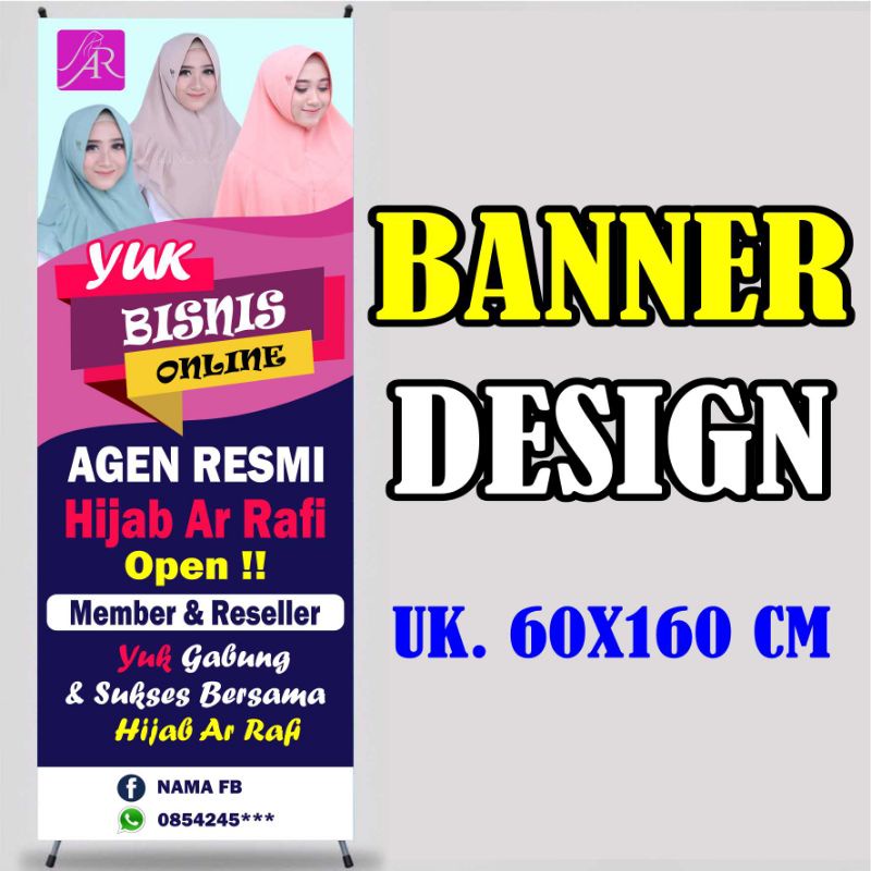 Spanduk Banner Toko Baju, Olshop, Fashion Wanita Bagus Murah