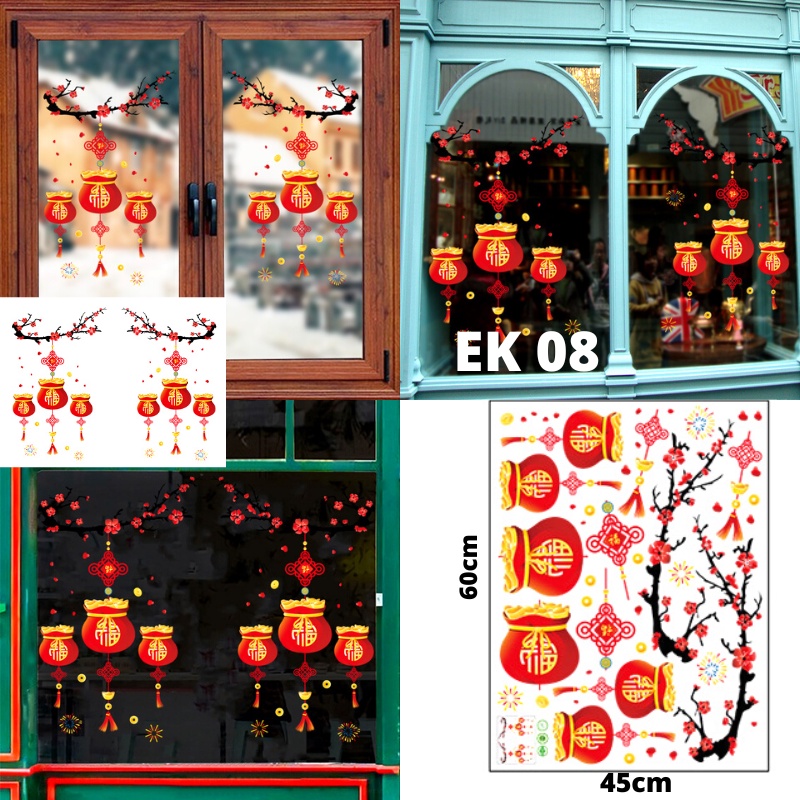 WALL STICKER STIKER DINDING IMLEK IMLEX WALLSTICKER WALLSTIKER TAHUN BARU CINA CHINA CHINESE NEW YEAR 2023 WALLPAPER UNTUK DEKORASI UNTUK TEMBOK LEMARI RUMAH FU PINTU JENDELA KACA DEKOR RUANG TAMU KELUARGA TEMPELAN HIASAN IMLEK IMLEX NATAL 2022 2023 MURAH