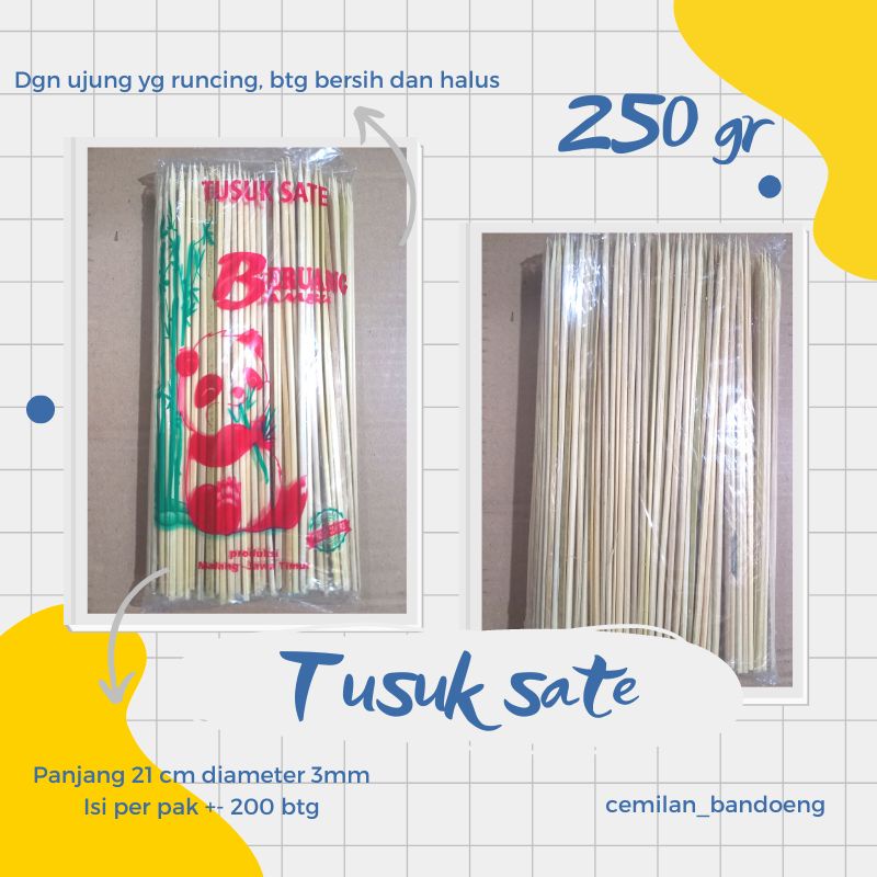 TUSUK SATE / SEMPOL / CILOR / PAPEDA KEMASAN 250 GR