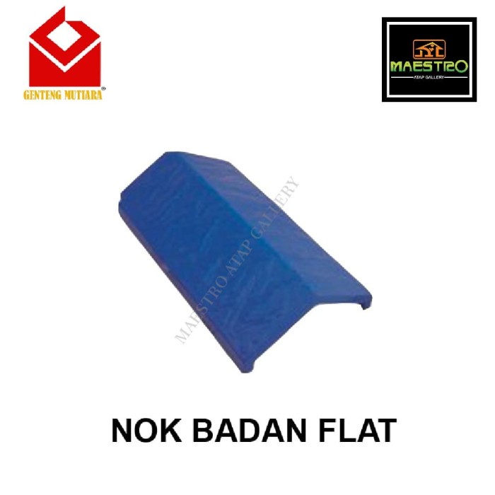 Aksesoris Genteng Beton Mutiara Nok Badan Flat - Hitam