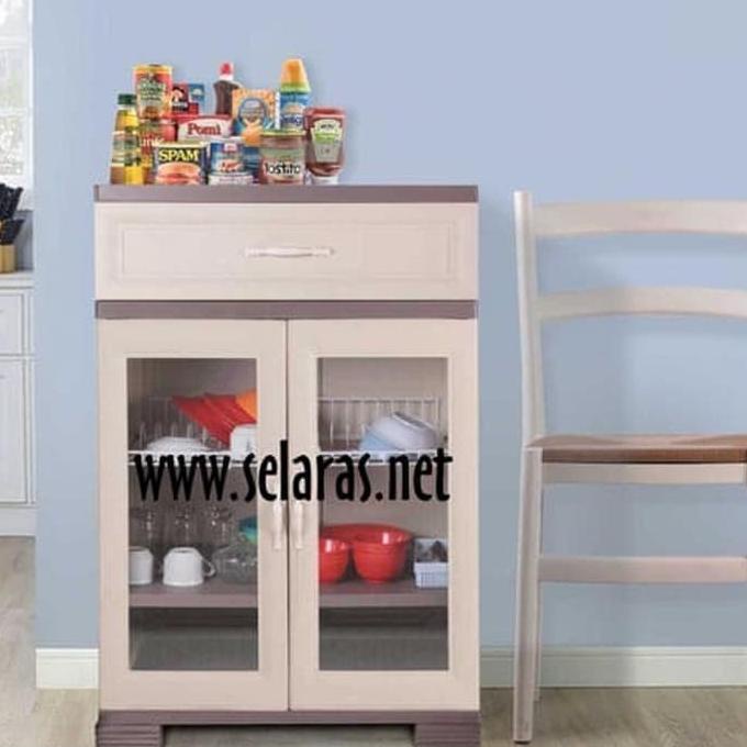 

Promo Kitchen Locker/Lemari Dapur Bawah Plastik Olymplast OKL A1 Cream stock ready