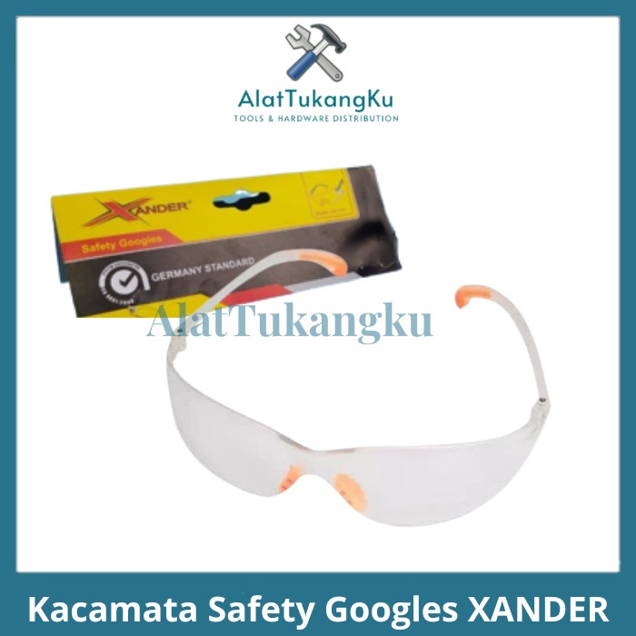 Xander XD-122 Safety Goggle Kacamata Safety Lab Las Pengaman Pelindung Mata / Kacamata Las Bening Ge