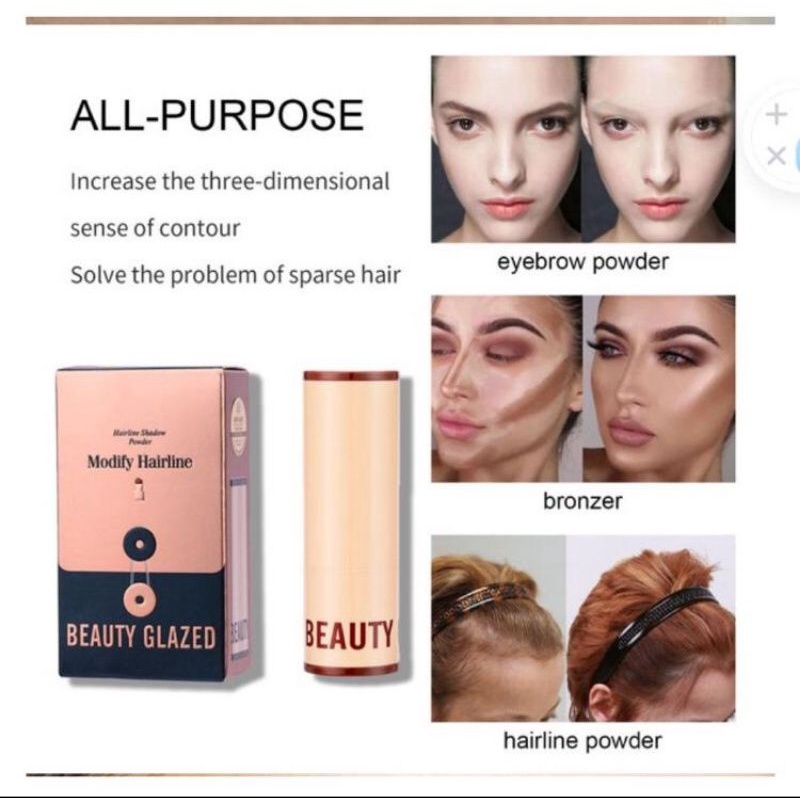 ￼Beauty Glazed Eyebrow Color Powder Hairline Powder & Bronzer Multipurpose Hairline Covering