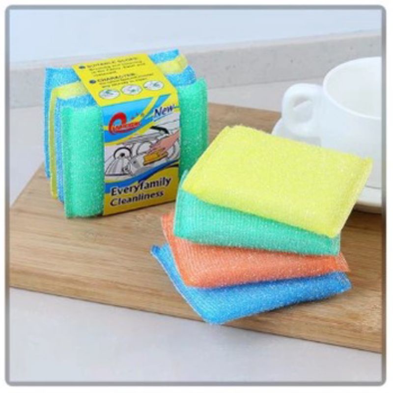 GPSS- Spons Cuci Piring Sendok Garpu Sponge Cuci Piring Spon Cuci Piring Jaring Perlengkapan Dapur Tempat Spons Cuci Piring Wadah Spons Cuci Piring Sponge