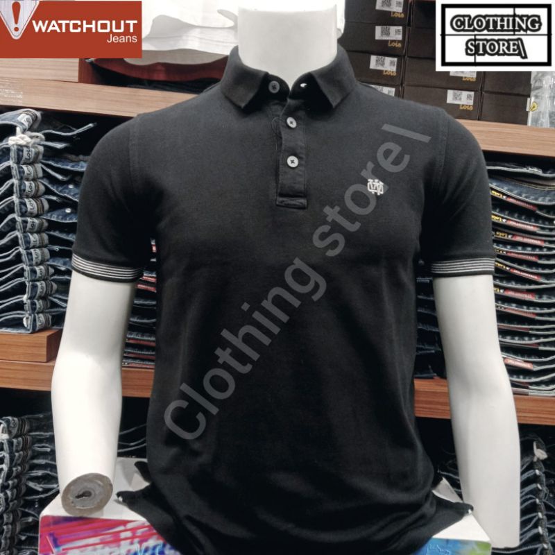 WATCHOUT JEANS ORIGINAL kaos wangky pria warna hitam JK500360001