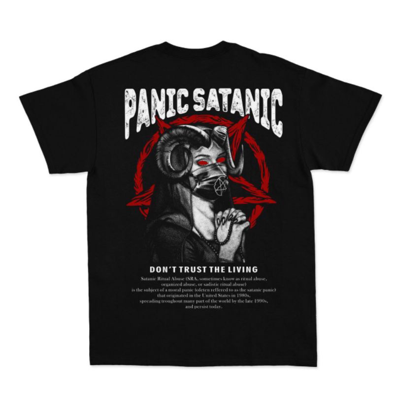 T-SHIRT PANIC SATANIC BLACK