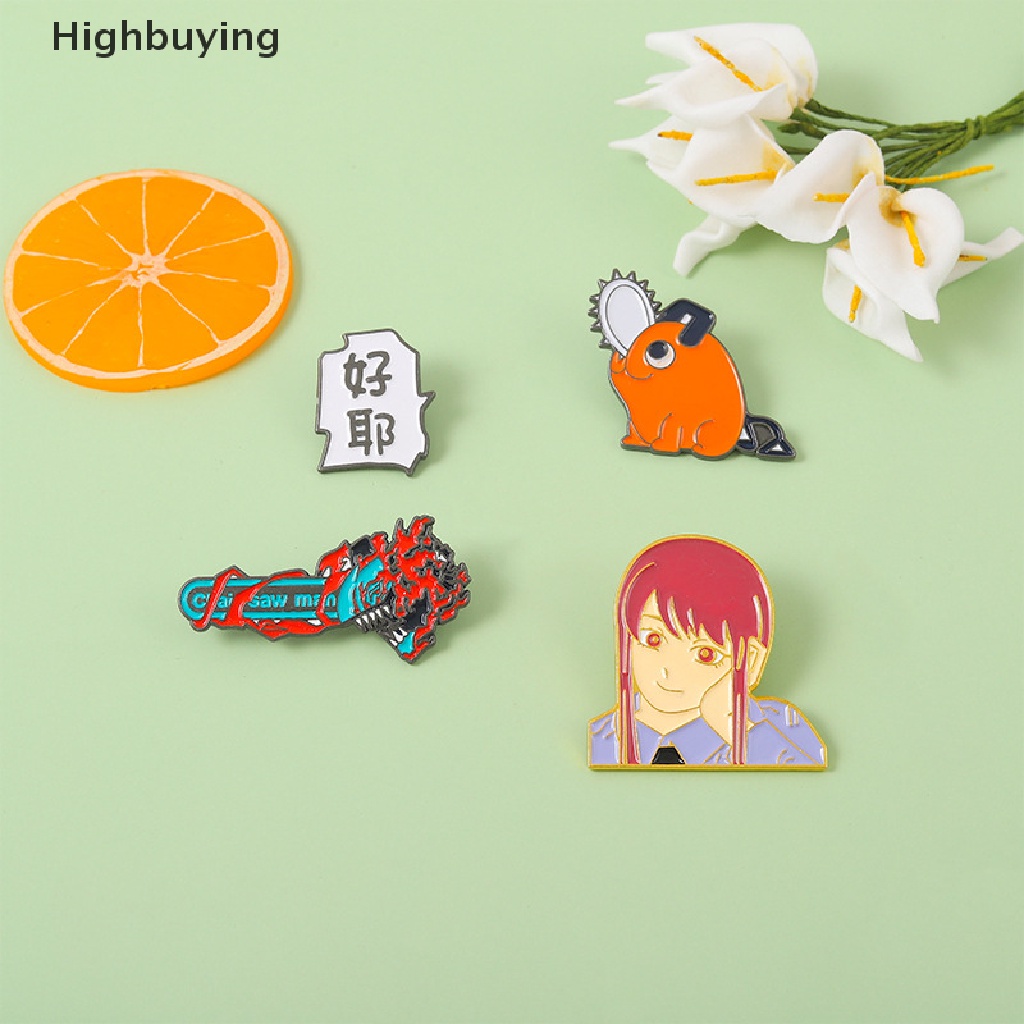 Bros Pin Enamel Desain Kartun Anime Jepang Dan Hell Makima Pochita Glory