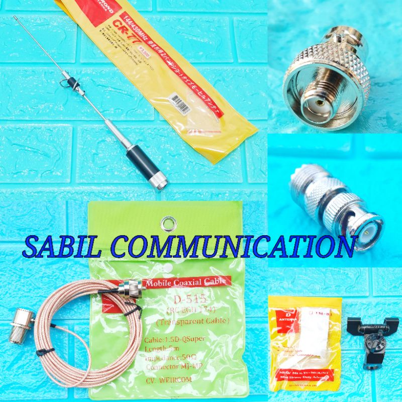 PAKET ANTENA LUAR HT RADIO RIG DUALBAND MOBIL / ANTENA RIG HT MOBIL DUALBAND VHF UHF / ANTENNA RADIO