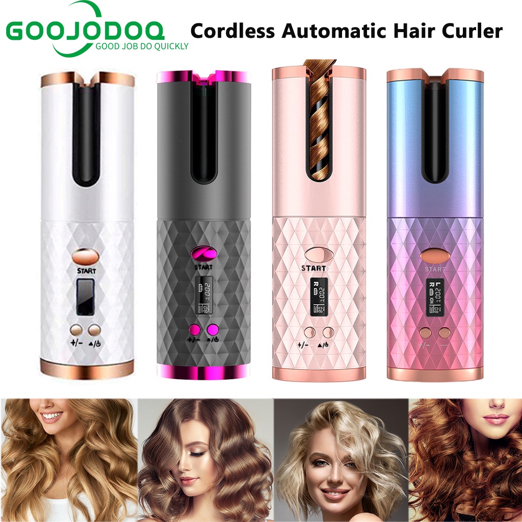 Cordless Automatic Hair Curler /Set Alat Pengeriting Rambut Wireless Otomatis Tanpa Kabel Usb Rechargeable Gaya