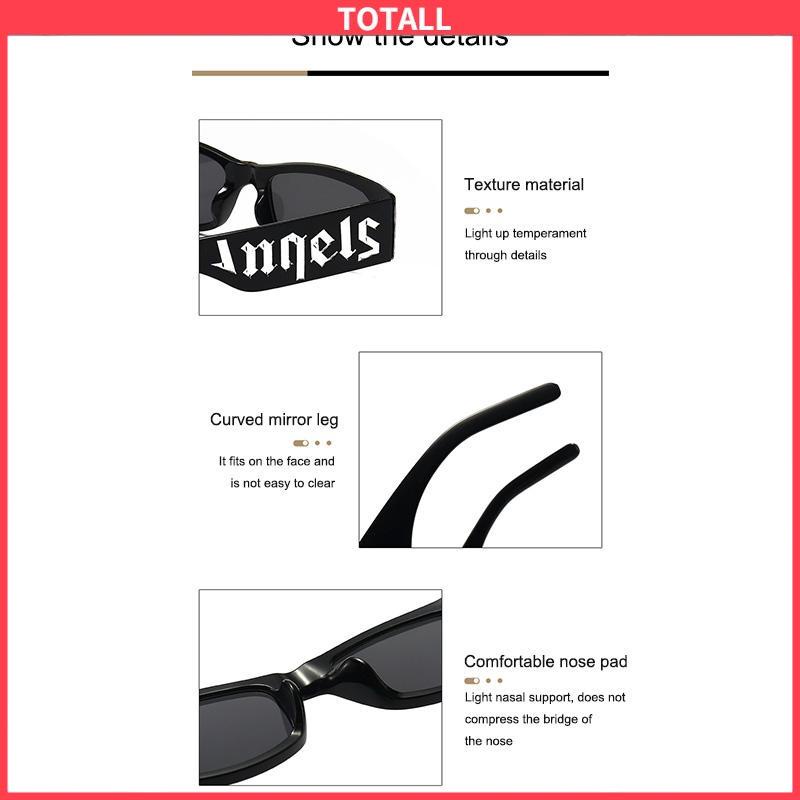 COD Kacamata Hitam Anti Radiasi Sunglass Retro Punk Hip-hop Gaya Untuk Wanita/Pria-Totall