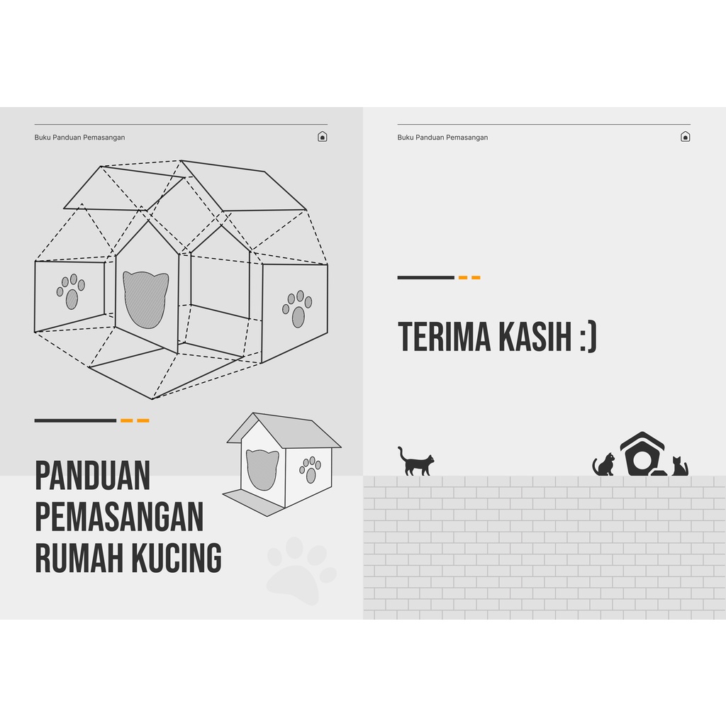 Rumah Kucing PREMIUM Cat House Kayu Hewan Peliharaan BESAR FEFARM