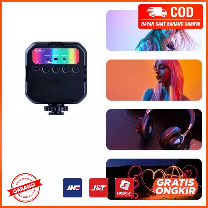 Lampu Kamera Mini RGB LED Portable Photo Video Light 2000 mAh WLR1