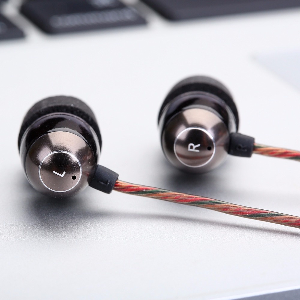 Vjjb K4 / k4s Earphone In-Ear super Bass Bahan Kayu Ebony