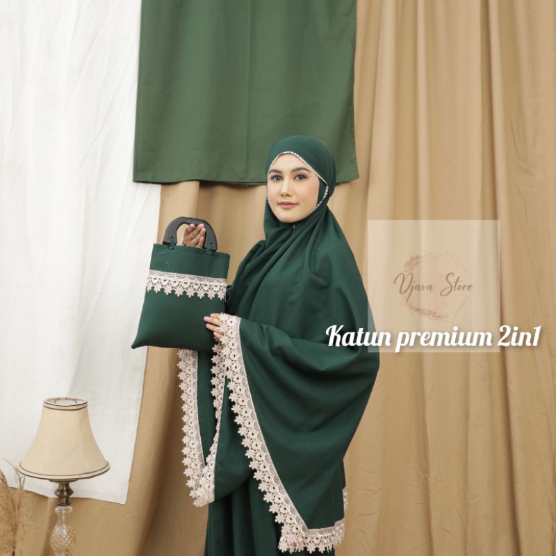 MUKENA KATUN RENDA MEWAH ORIGINAL FREE TAS DEWASA JUMBO BY DJAVA STORE
